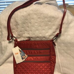 Lug Burgandy Crossbody Bag